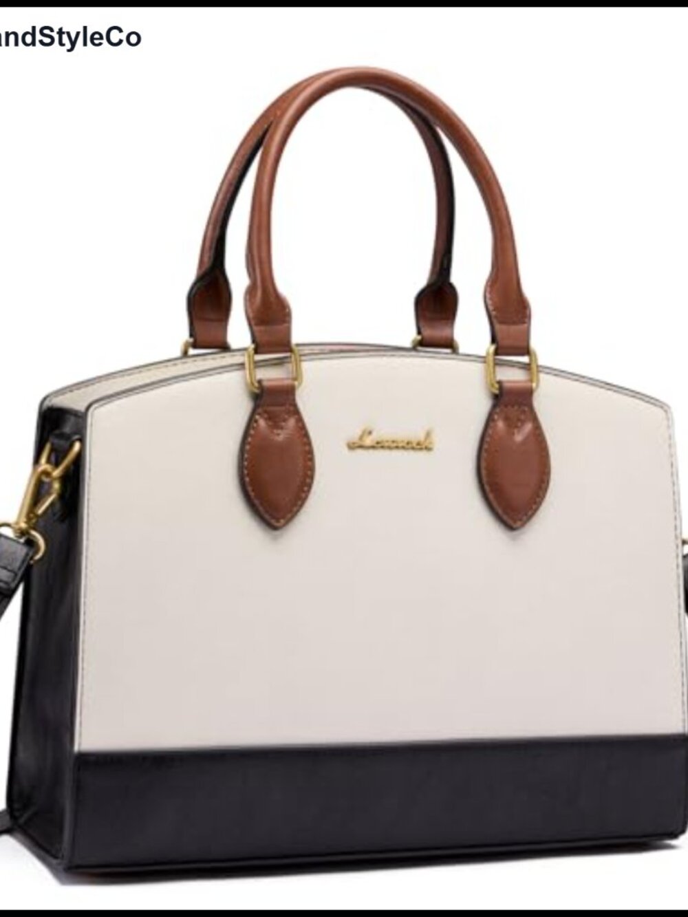 Vintage PU Leather Satchel Shoulder Bag Convertible Crossbody Tote Purse
